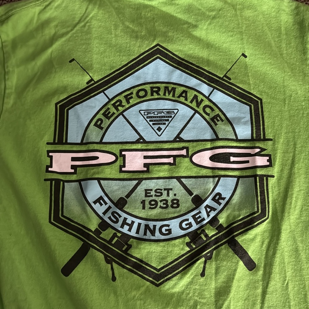 Columbia PFG Lime Green Shirt - Picture 6 of 6